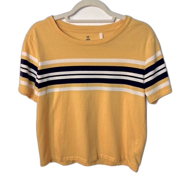 ME TO WE Short Sleeve Top Yellow Size L - Picture 1 of 6